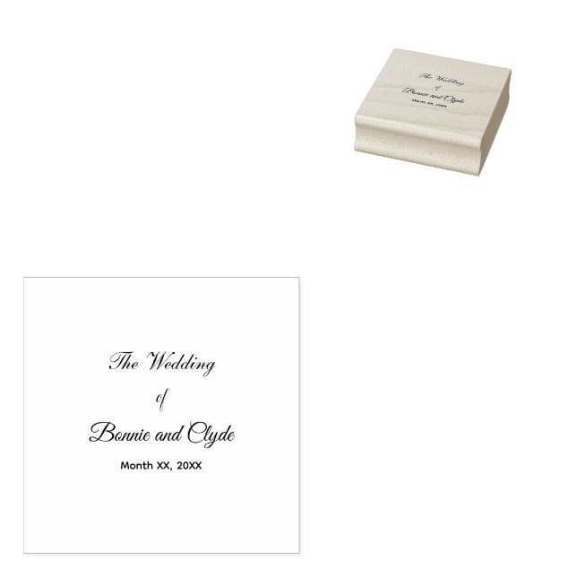 Modern Wedding Ceremony Decorative Rubber Stamp Stämpel (Stämplad)