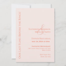 Modern Wedding Dinner Rehearsal-Blush