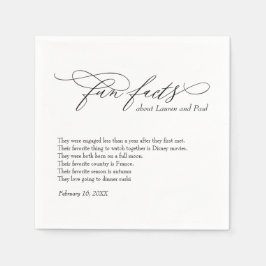 Modern Wedding Fun facts napkins Pappersservett