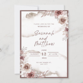 Modern Wedding Invitation Clean Minimal Style Inbjudningar