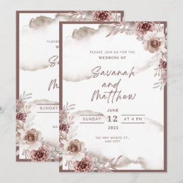 Modern Wedding Invitation Clean Minimal Style Inbjudningar