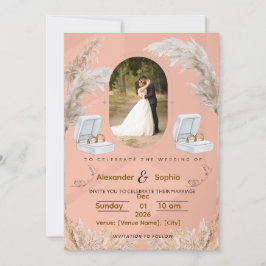 Modern Wedding Invitation | Fully Editable Inbjudningar