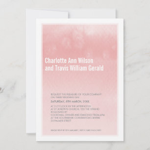 MODERN WEDDING-INVITATION: Obre vattenfärgscoral Inbjudningar