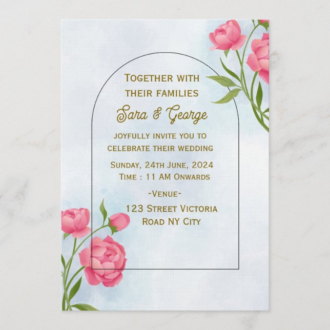 Modern Wedding Invitations  Inbjudningar (Framsida)