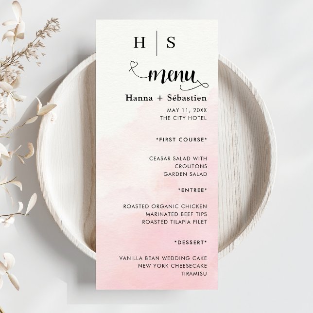 Modern  Wedding Menu Meny (Skapare uppladdad)