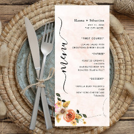 Modern  Wedding Menu Meny