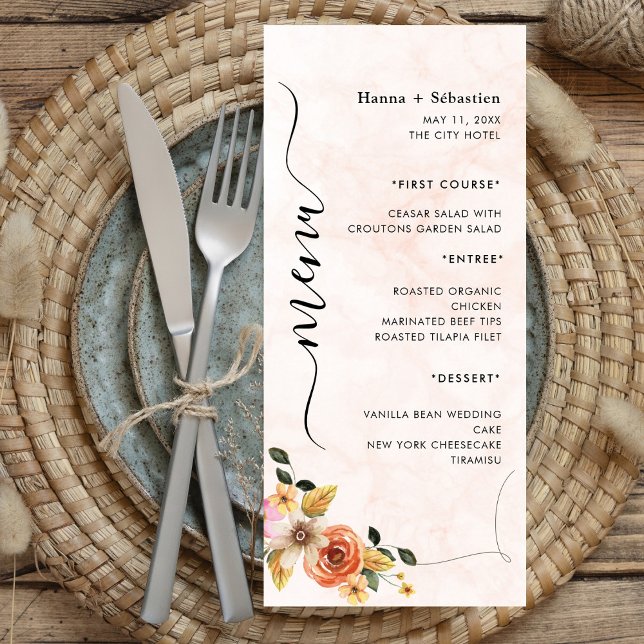 Modern  Wedding Menu Meny (Skapare uppladdad)