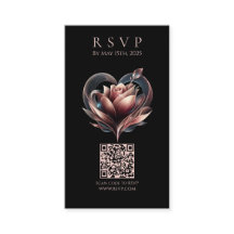 Modern Wedding RSVP Blush Pink Rose