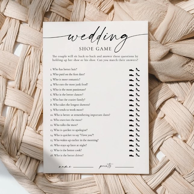 Modern Wedding Shoe Game Inbjudningar (Skapare uppladdad)