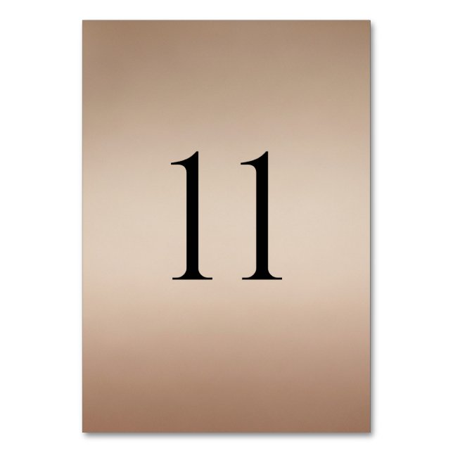 Modern Wedding Table Numbers (1–20) Bordsnummer (Framsidan)