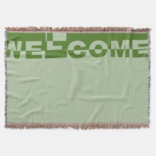Modern WELCOME Banner + din backgr. & idéer Mysfilt (Framsidan)