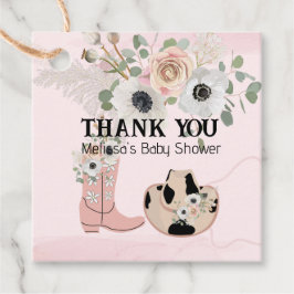 Modern Western Cowgirl Rosa Boots Hat Anpassningsb Gåvor Etiketter