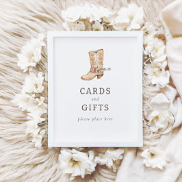 Modern Western styrkort + presentkort Poster