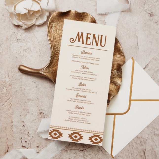Modern Western Wedding Menu Meny (Skapare uppladdad)