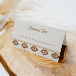 Modern Western Wedding Place Card  Placeringskort