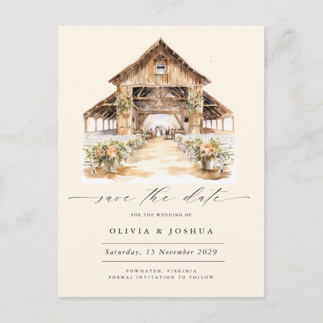 Modern, Westernt foto - spara datum Meddelande Vykort (Framsida)