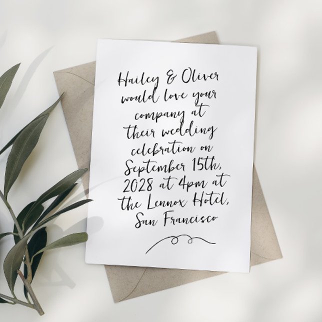 Modern Whimsible Scribble Doodle Bröllop Inbjudningar (Skapare uppladdad)