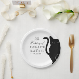 Modern Whimsical Black Cat Bröllop