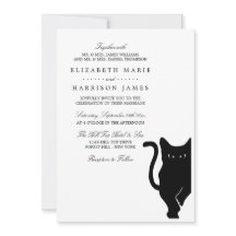 Modern Whimsical Black Cat Bröllop