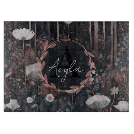 Modern Whimsical Elegant Wildblommor Monogram