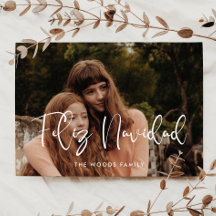 Modern Whimsical Feliz Navidad julfoto