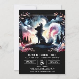 Modern Whimsical Varg Birthday Inbjudningar