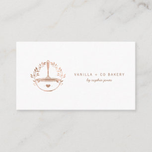 Modern Whisk Bakery Caterer Business QR-kod Visitkort