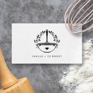Modern Whisk Bakery Caterer Business Visitkort