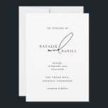 Modern White Black Minimum Classial Chic Bröllop Inbjudningar<br><div class="desc">Den här vita bröllopsinbjudan är klassisk,  enkel,  chic och elegant. Perfekten för det moderna minimalistiska bröllop.</div>