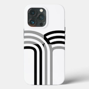 Modern White Black Monotone Initial Mönster