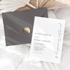 Modern White Bröllop Inbjudningar