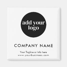 Modern White Business Anpassningsbar Company Logot Magnet