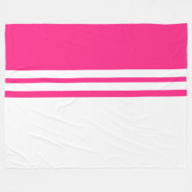 Modern White Dubbla Rand Candy Rosa Färg Block