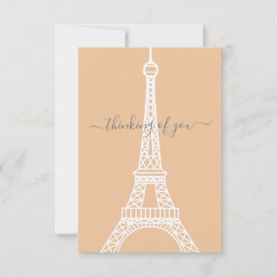 Modern White Eiffel Torn tänker på dig Kort