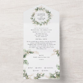 Modern White Eucalyptus Wandeans Bröllop
