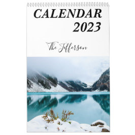 Modern White Family's Photo Collage 2023 Kalender