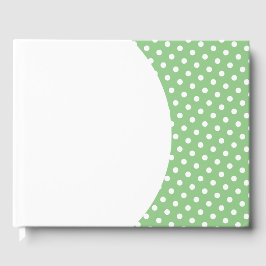 Modern White Färg Block Polka dots på Ljust grönt Gästböcker