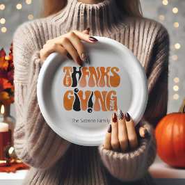 Modern White Graffiti Thanksgiving - höstfall