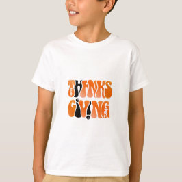 Modern White Graffiti Thanksgiving - höstfall T Shirt