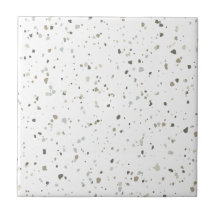 Modern White Grått Brown Terrazzo