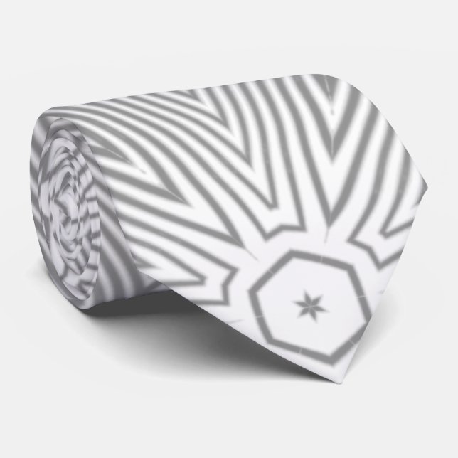 MODERN WHITE GRÅTT CUTE NECK TIE SLIPS (Rullad)