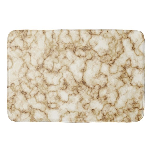 Modern White Guld Faux Marble Bath Mat Badrumsmatta (Framsidan)