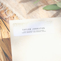 Modern White & Guld Glitter Confetti