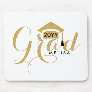 Modern White & Guld Glitter Grad 2016 Musmatta