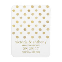 Modern White & Guld Polka dots Spara datum