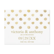 Modern White & Guld Polka dots Spara datum