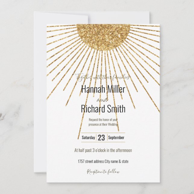 Modern White Guld Shining Sol (Framsida)