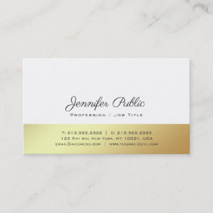 Modern White Guld Snyggt Design Plaxury Visitkort