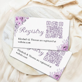 Modern White & Lavender Bridal Shower Tilläggskort