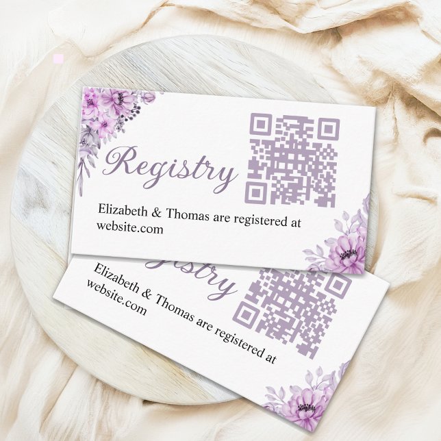 Modern White & Lavender Bridal Shower  Tilläggskort (Skapare uppladdad)